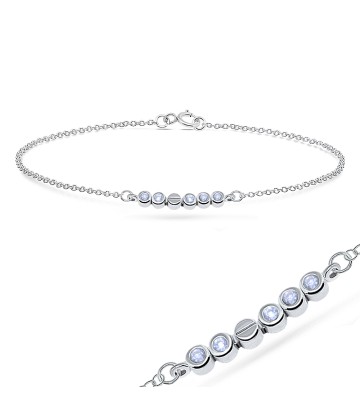 Shining Crystal Silver Bracelet BRS-261